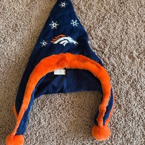 Denver Broncos Blue and Orange Fleece Hat with Logo